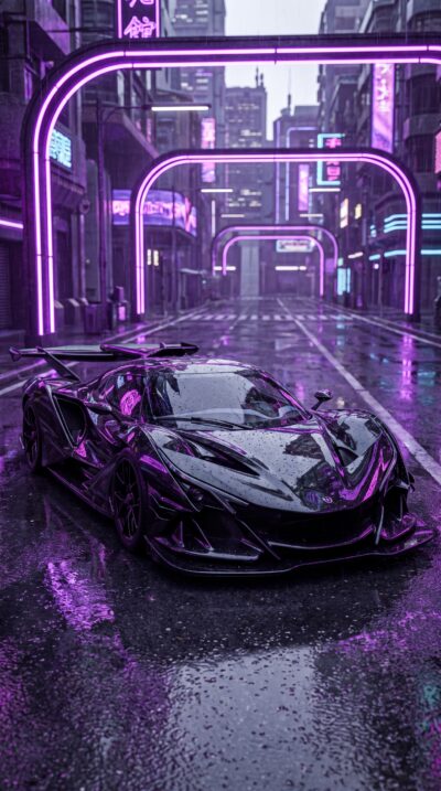 Midnight Black Hypercar Wallpaper